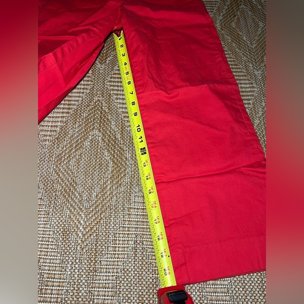 J. Crew Women's Bright Red Stretch Dress Capri Pants,Size 00 - Picture 5 of 10